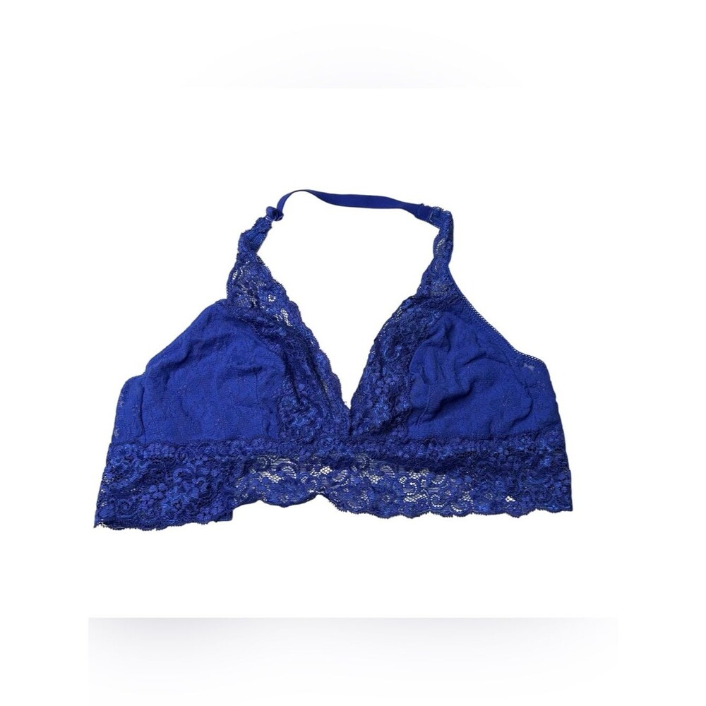 Soma Lace unlined wireless Bralette Medium Royal Blue